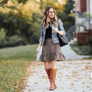 Houndstooth Flounce Skirt